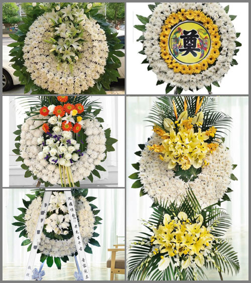 广东韶关市南雄市油山镇夹河口村花圈速递
